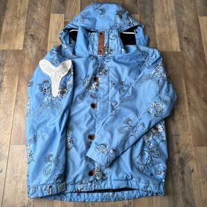 Vintage Y2K Bonfire Snowboarding Jacket Men's Medium Blue Skiing Waterproof 5476